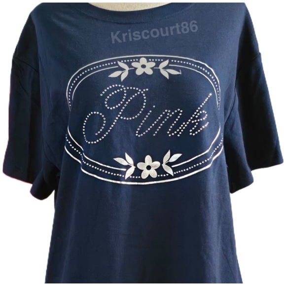 VSPINK Bling Navy Blue Limited Edition Tee NEW WITH TAGS - Picture 9 of 17
